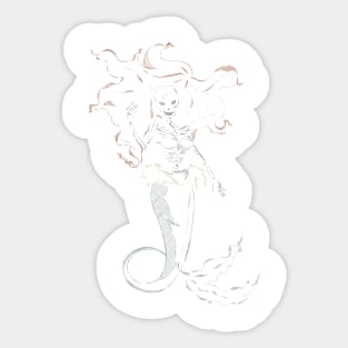 Mermaid Ariel skeleton Sticker